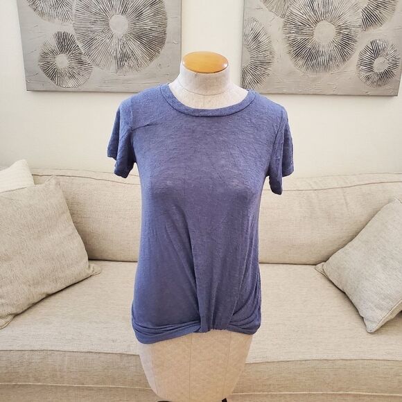 Bobeau Jessica Twist Hem Slub Tee sz XXS - Picture 4 of 13